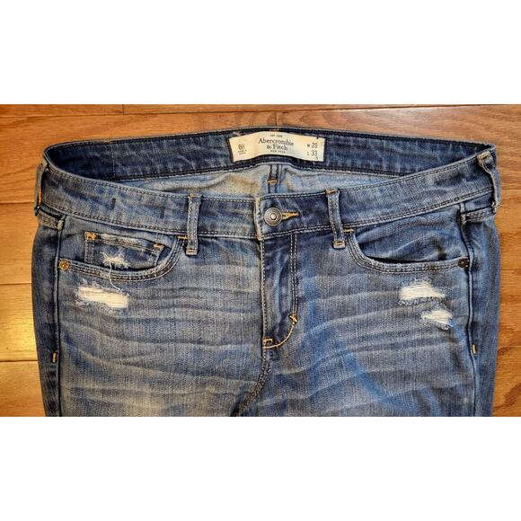 Abercrombie & Fitch Skinny Ankle jeans Blue Women’s Sz 29/31.5 - Picture 14 of 16